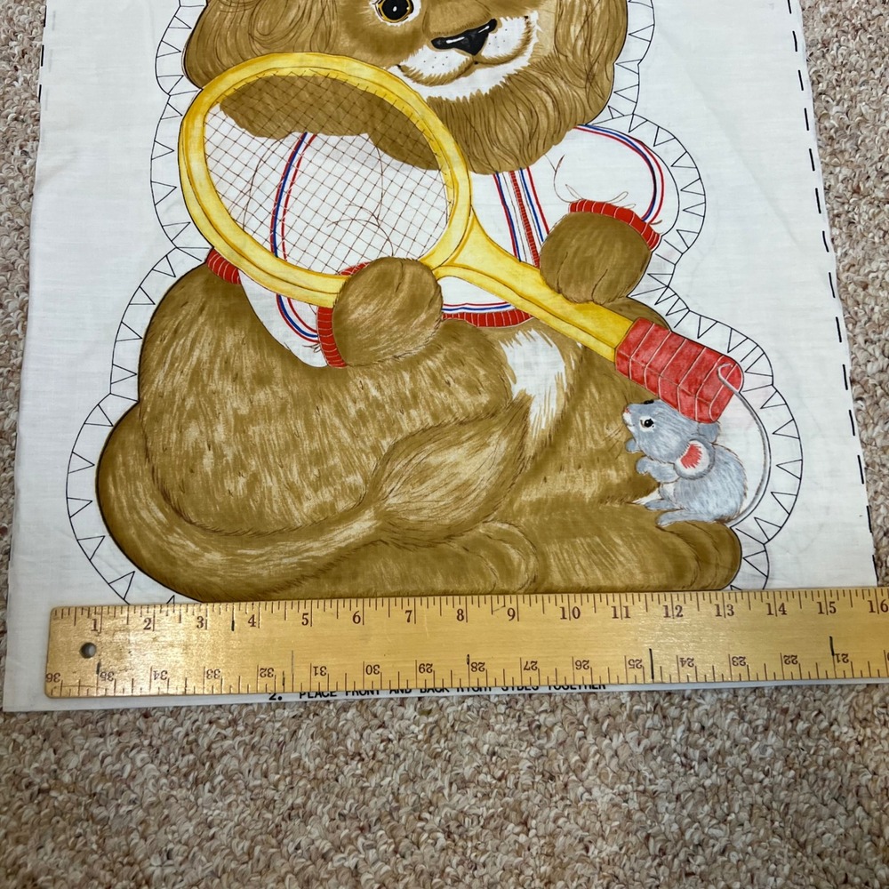 Vintage Springs Mills Lion Tennis Player Fabric Cut and Sew Plush Doll Pattern - Picture 5 of 6